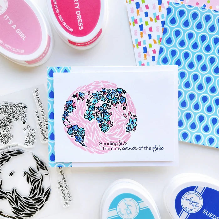 Catherine Pooler - Stamp Set - Around the World. Available at Embellish Away located in Bowmanville Ontario Canada. Example by brand ambassador.