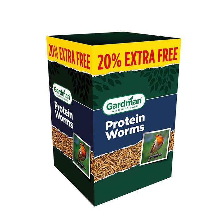 Gardman Protein Worms 1kg plus 20% Extra Free Box