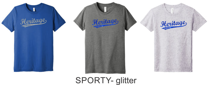Heritage Triblend Tee-3 Designs- Matte or Glitter