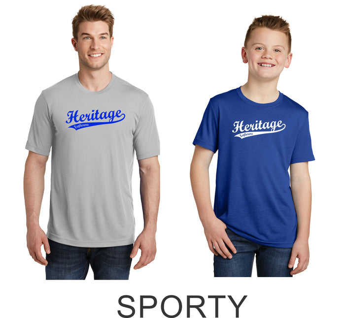 Heritage Wicking Tee- Youth, Ladies, Unisex sizes- 3 Designs