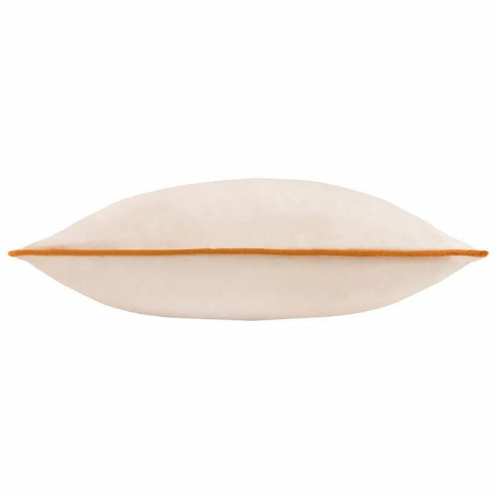Juniper Ecru & Rust Velvet Feather Filled Cushion - 45 x 45cm Textiles