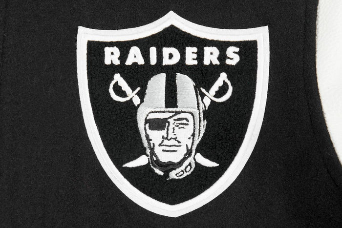 KIDS PRO STANDARD VARSITY JACKET RAIDERS - BLACK /WHITE