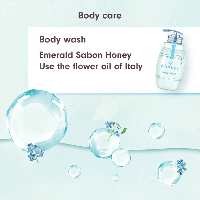 ViCREA &honey Sabon Clear Gel Body Wash Emerald Sabon Honey Scent 500 ml
