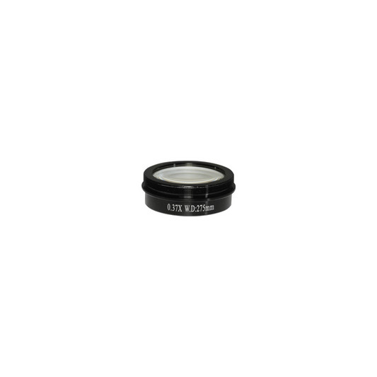 0.37X Auxiliary Objective Barlow Lens for SZ0801 Zoom Stereo Microscope, Screw Thread:M48x0.75mm, SKU SZ08014111, three quarter front view