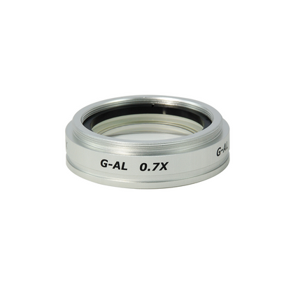 0.7X Auxiliary Objective Barlow Lens for SZ1701 Zoom Stereo Microscope, Screw Thread:M55x0.75mm, SKU SZ17014311, three quarter front view