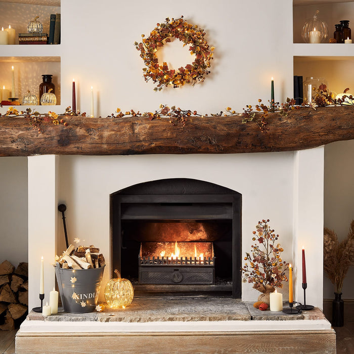 1.5m Pre Lit Berry Autumn Garland