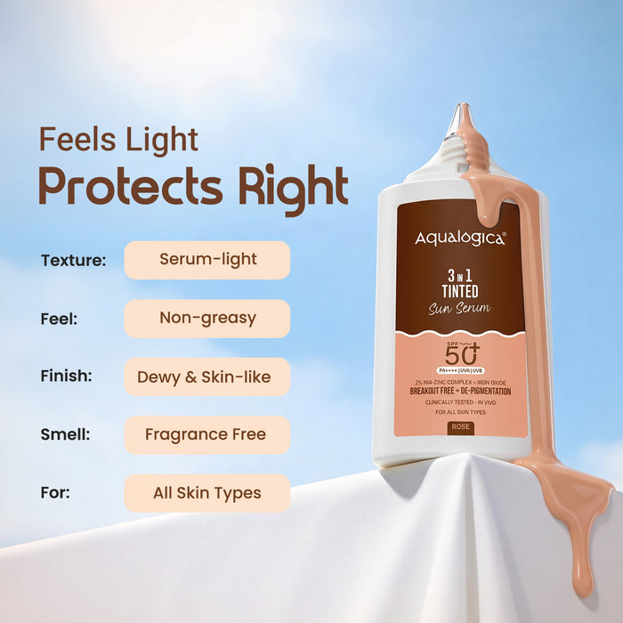 3-in-1 Tinted Sun Serum - Rose | 50g