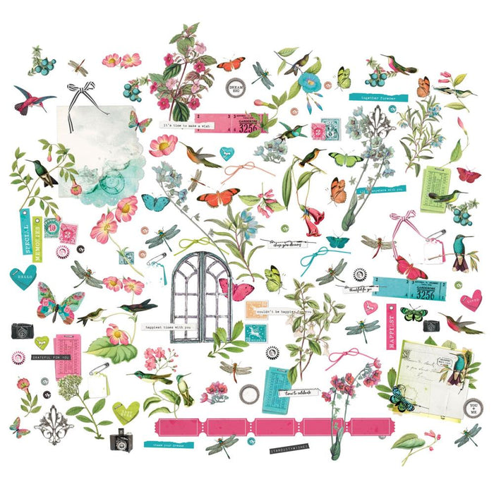 49 And Market - Mini Laser Cut Outs Elements - Kaleidoscope. The Kaleidoscope Mini Laser Cut set comes with a total of 130 pieces. These laser cut pieces are a culmination of both our Elements and Wildflowers sets but scaled down in size. Available at Embellish Away located in Bowmanville Ontario Canada.