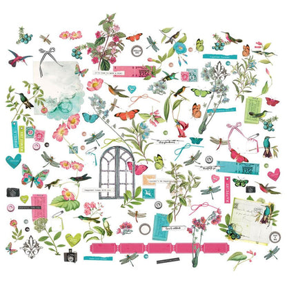 49 And Market - Mini Laser Cut Outs Elements - Kaleidoscope. The Kaleidoscope Mini Laser Cut set comes with a total of 130 pieces. These laser cut pieces are a culmination of both our Elements and Wildflowers sets but scaled down in size. Available at Embellish Away located in Bowmanville Ontario Canada.