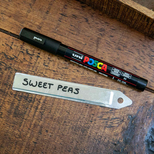 4in Aluminium Labels & Black Marker Pen