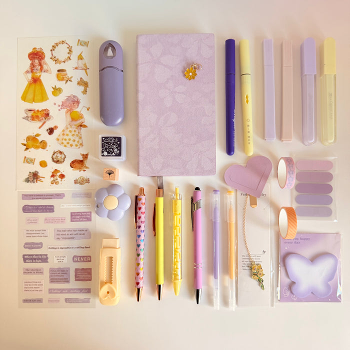 Lilac & Yellow Stationery Bundle💜💛