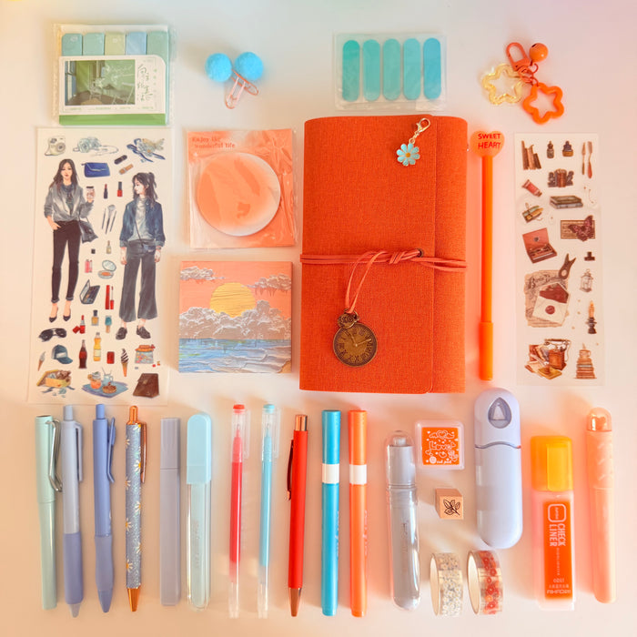 Sunset Breeze Stationery Set 🧡💙