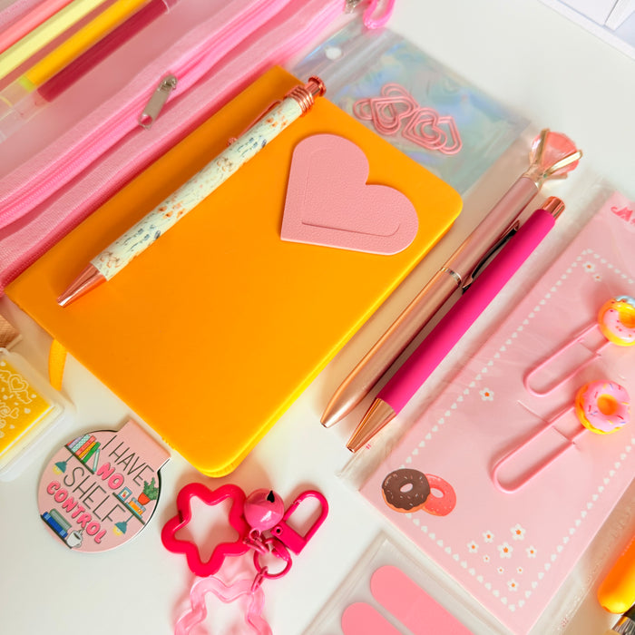 Pink & Yellow Stationery Set – Cute Desk & Journaling Essentials