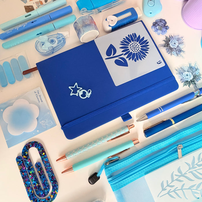 Blue Stationery Gift Set – Notebook, Pencil Case, Pens & Accessories