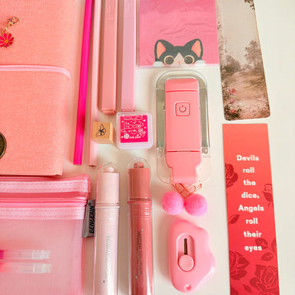 Pink Stationery Gift Box – Journal, Pens & Cute Desk Accessories Set