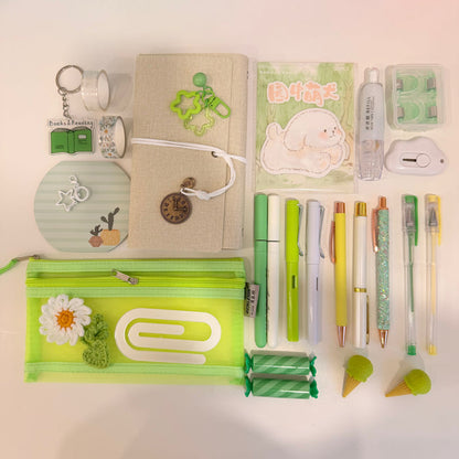 Green Daisy Journaling Stationery Set