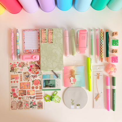 Green & Pink Stationery Gift Set