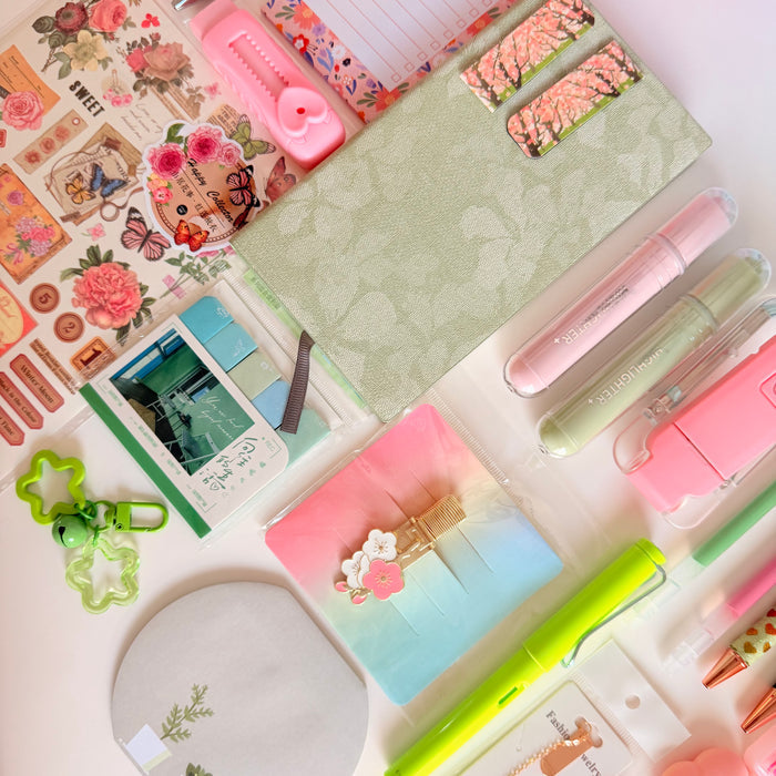 Green & Pink Stationery Gift Set