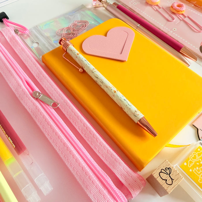 Pink & Yellow Stationery Set – Cute Desk & Journaling Essentials