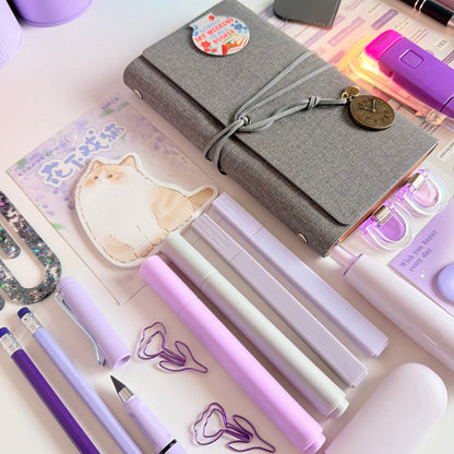 Lavender & Gray Journal Stationery Gift Set | Cozy Desk Essentials