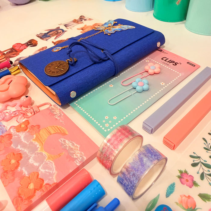 Blue & Pink Journal Set | Aesthetic Stationery Bundle