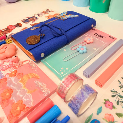 Blue & Pink Journal Set | Aesthetic Stationery Bundle