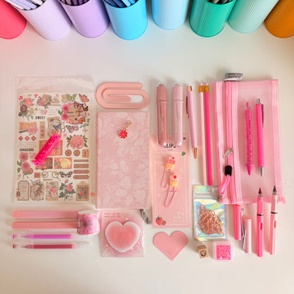 Blush Pink Stationery Gift Box | Journal & Planner Essentials Set | Cute Desk Accessories