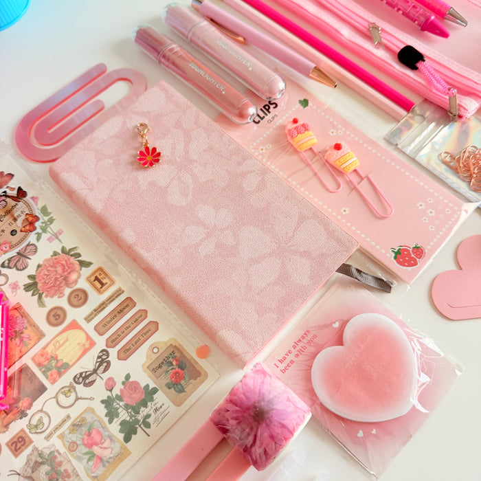 Blush Pink Stationery Gift Box | Journal & Planner Essentials Set | Cute Desk Accessories