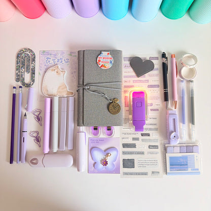 Lavender & Gray Journal Stationery Gift Set | Cozy Desk Essentials
