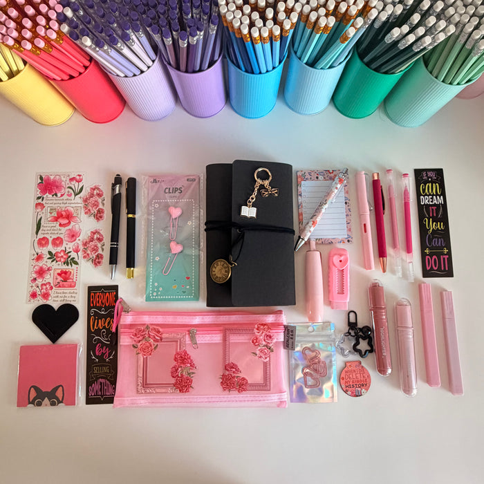 Black & Blush Stationery Box