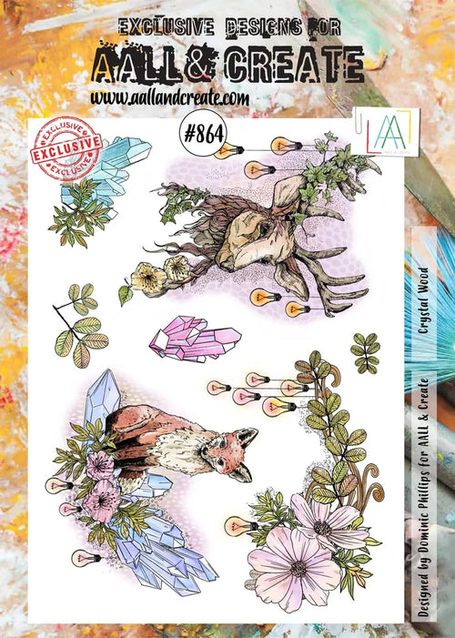 AALL & Create Stamp Set - 864 - Crystal Wood. Size: 29.2x20.5 cm | 8"x11.5". Available at Embellish Away located in Bowmanville Ontario Canada.