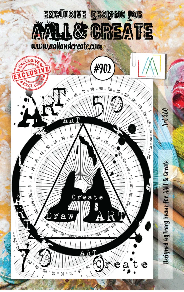 AALL & Create Stamp Set - 902 - Art 360. Size: A7. Available at Embellish Away located in Bowmanville Ontario Canada.