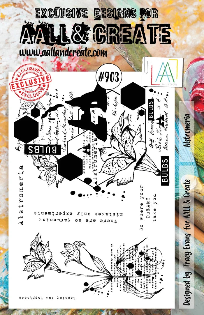 AALL & Create Stamp Set 903 - Alstromeria. Size: 14.6x20 cm | 5.8"x7.9". Available at Embellish Away located in Bowmanville Ontario Canada.