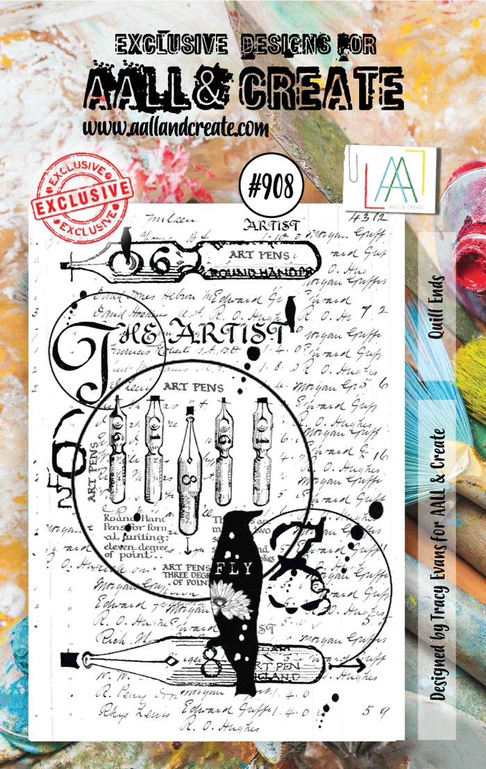 AALL & Create Stamp Set - 908 - Quill Ends. Size: Size: 7.3x10.25 cm | 2.9"x4". Available at Embellish Away located in Bowmanville Ontario Canada.
