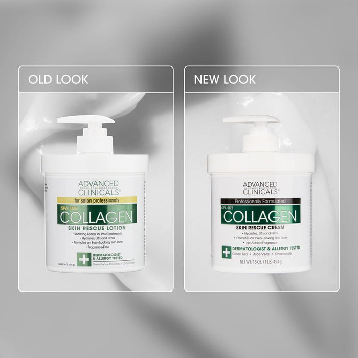 Advanced Clinicals Collagen Cream 454g كريم الكولاجين من شركة أدفانسد كلينيكالز - Princess Cosmetics Qatar