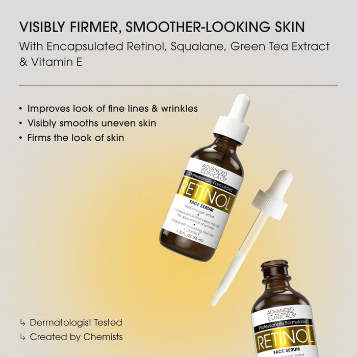 Advanced Clinicals Retinol Serum 52ml مصل الريتينول من أدفانسد كلينيكالز - Princess Cosmetics Qatar