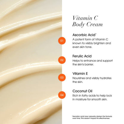 Advanced Clinicals Vitamin C Brightening Body Cream 454g كريم فيتامين سي لتفتيح الجسم من أدفانسد كلينيكالز - Princess Cosmetics Qatar