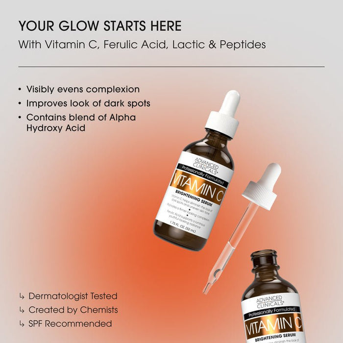 Advanced Clinicals Vitamin C Serum 52ml مصل فيتامين سي من أدفانسد كلينيكالز - Princess Cosmetics Qatar