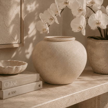 Agros Decorative Stone Textured Vase Accessories