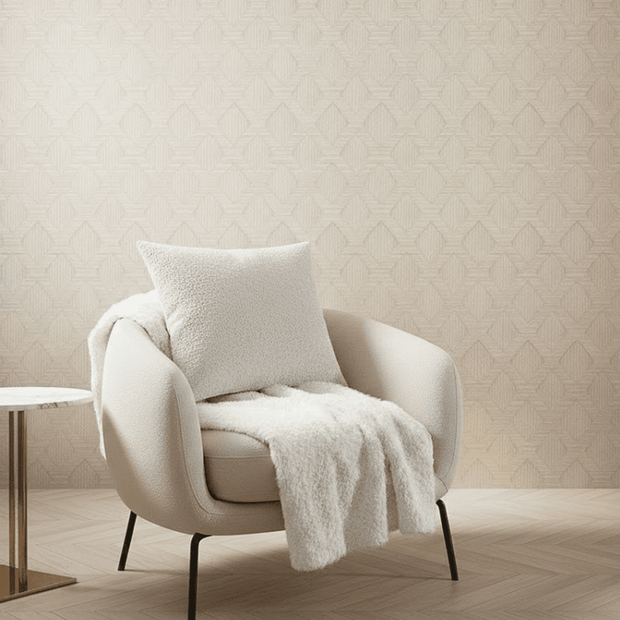 Alaric Taupe Diamond Print Wallpaper Home Improvement