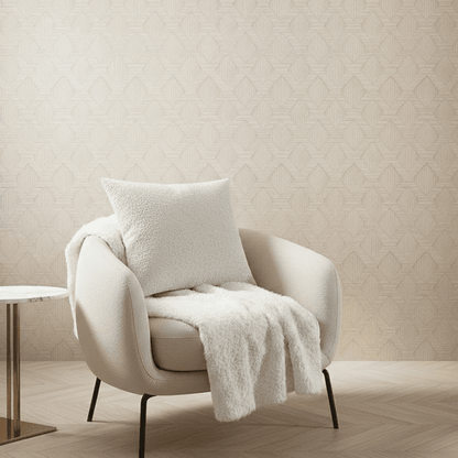 Alaric Taupe Diamond Print Wallpaper Home Improvement