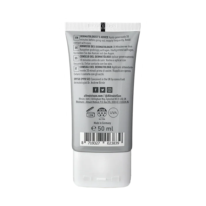 Altruist Face Fluid SPF50, 50ml