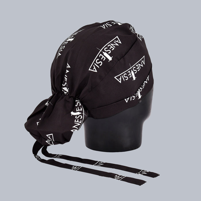 Anesthesia Black Bun Cap 016