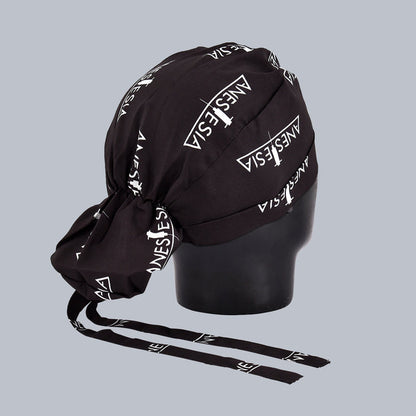 Anesthesia Black Bun Cap 016