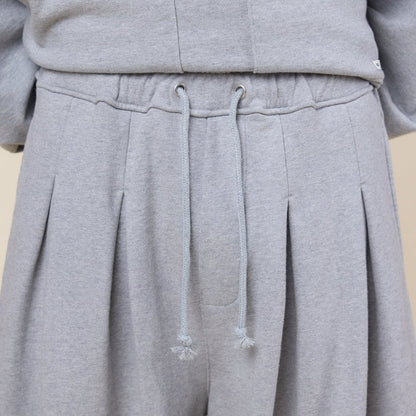 Anglan - Double Valley Tuck Sweatpants - Melange Grey