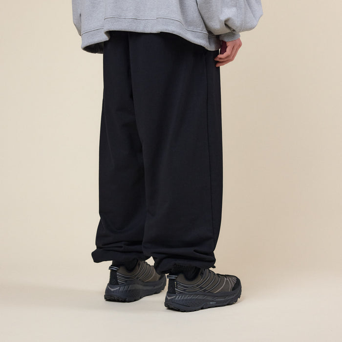 Anglan - Loose Fit Jogger Sweatpants - Black
