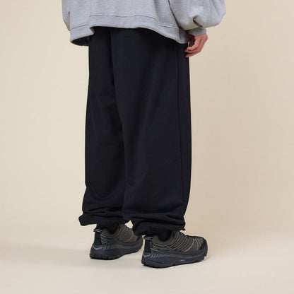 Anglan - Loose Fit Jogger Sweatpants - Black