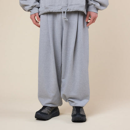 Anglan - Loose Fit Jogger Sweatpants - Melange Grey
