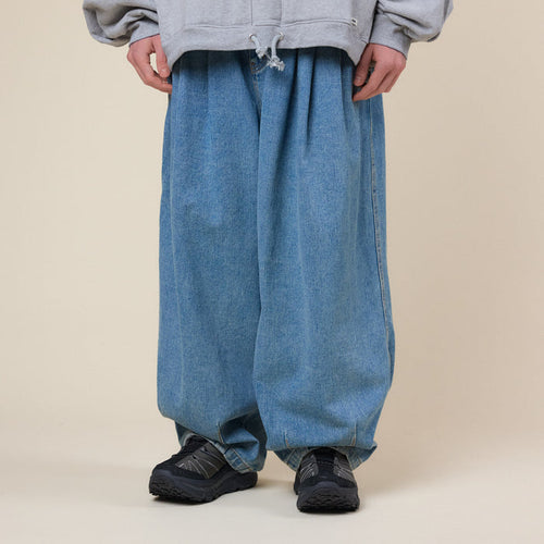 Anglan - Stone Vintage Denim Baloon Pants - Stone Wash