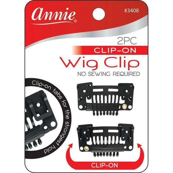 Annie Clip-On Wig Clips, 2 Count, Black